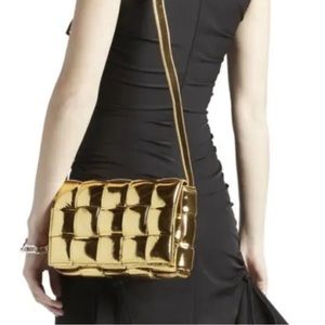 Bottega Veneta Padded Maxi Cassette Bag, Gold
